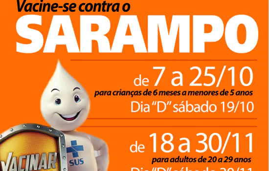 Campanha de Vacinação contra o Sarampo inicia segunda-feira em Ribeirão Pires