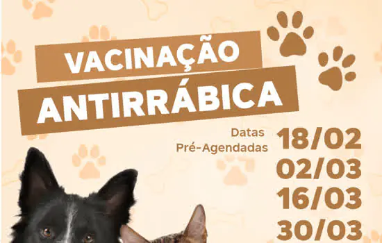 Vacinação antirrábica será com horário agendado em Ribeirão Pires