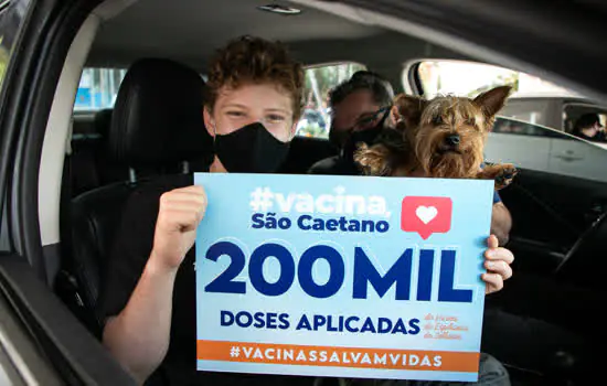 São Caetano ultrapassa a marca de 200 mil doses de vacinas aplicadas contra a covid-19