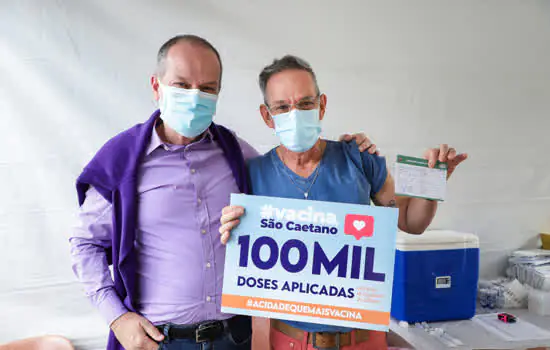 São Caetano ultrapassa a marca de 100 mil doses de vacinas aplicadas contra a covid-19