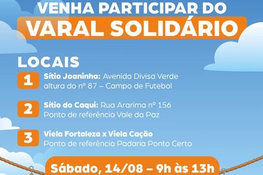 Diadema promoverá Varal Solidário neste sábado (14)