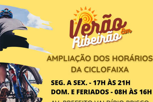 “Verão em Ribeirão” amplia dias e horários de funcionamento da Ciclofaixa