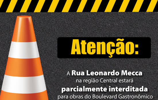 Rua Leonardo Mecca terá interdição parcial para realização de obras