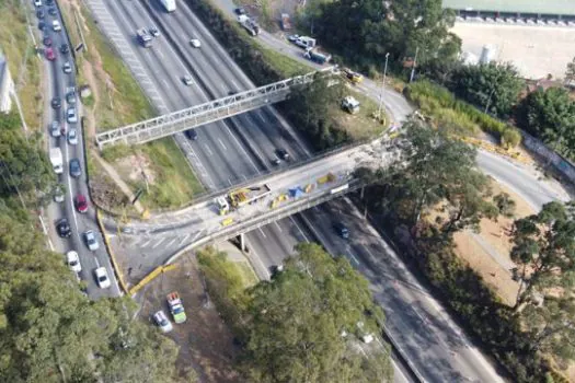 Concessionária faz desmonte de viaduto nesse fim de semana