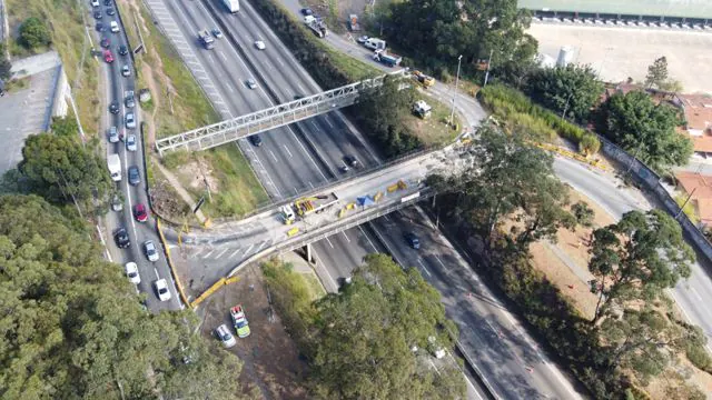 Concessionária faz desmonte de viaduto nesse fim de semana