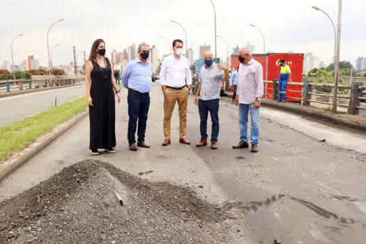 Santo André inicia recapeamento do Viaduto Castelo Branco