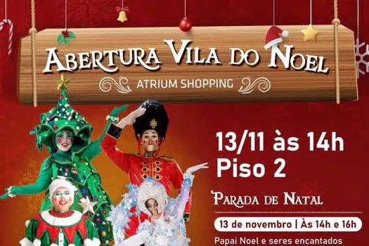 Parada de Natal inaugura decoração do Atrium Shopping em grande estilo