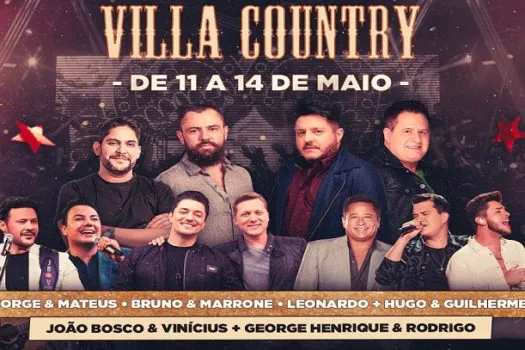 Villa Country terá quatro dias de festa com grandes nomes do sertanejo