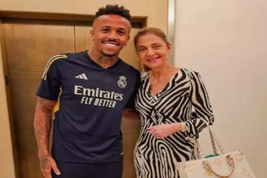 Após torcida do Palmeiras pedir reforços, Leila Pereira posta foto com Vini Jr. nos EUA