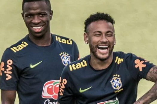 Neymar comemora parceria no ataque com Vinícius Júnior: “É um craque”