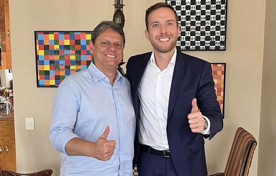 Vinicius Poit (Novo) declara apoio a Tarcísio e Bolsonaro no segundo turno