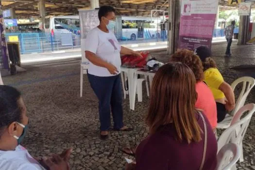 Violência contra mulheres é tema de ação no Terminal Jabaquara