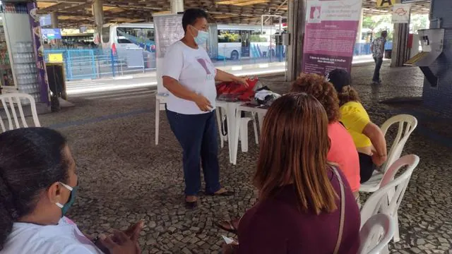 Violência contra mulheres é tema de ação no Terminal Jabaquara