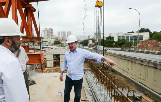 Orlando Morando vistoria obras do Viaduto e complexo viário Tereza Delta