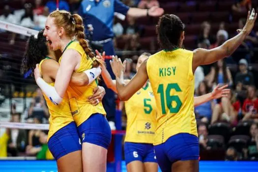 Seleção feminina de vôlei passa fácil pela Alemanha na Liga das Nações