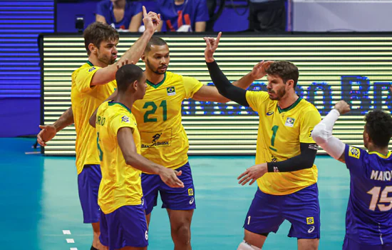 Brasil vence Sérvia por 3 a 0 e se recupera na Liga das Nações de Vôlei Masculino