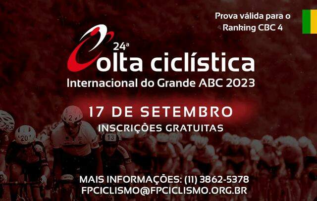 24ª Volta Ciclística Internacional do Grande ABC acontece em setembro