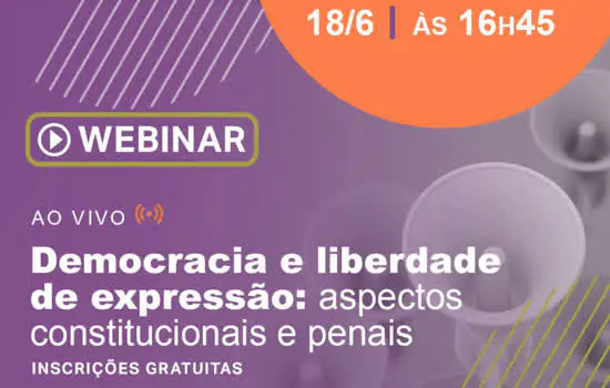 Ministro do STF participa do webinar “Democracia e liberdade de expressão”