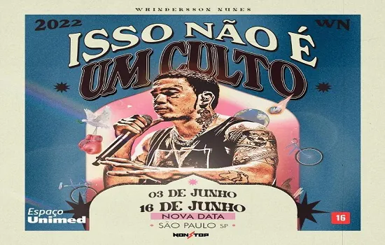 Espaço Unimed recebe Whindersson Nunes com “Isso não é um culto”