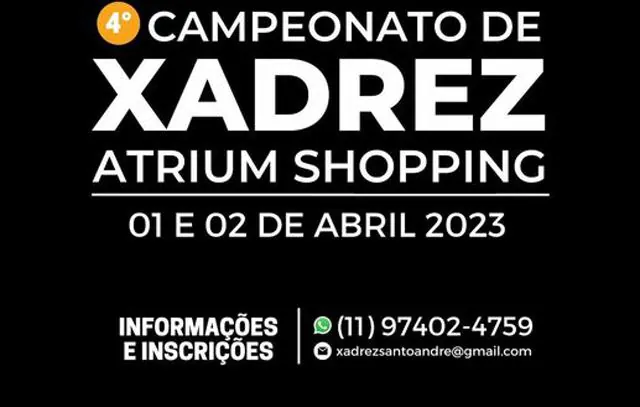 Atrium Shopping recebe 4º Campeonato de Xadrez