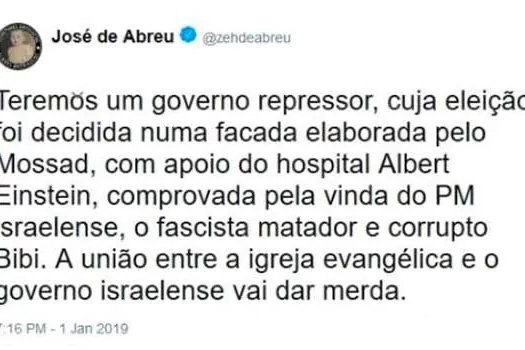 Zé de Abreu é condenado a indenizar hospital por publicação sobre facada de Bolsonaro