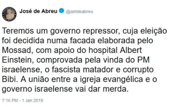 Zé de Abreu é condenado a indenizar hospital por publicação sobre facada de Bolsonaro