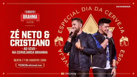 Zé Neto e Cristiano confirmam live no Dia Internacional da Cerveja