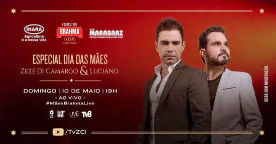 IHARA promove live de aniversário com Zezé Di Camargo & Luciano